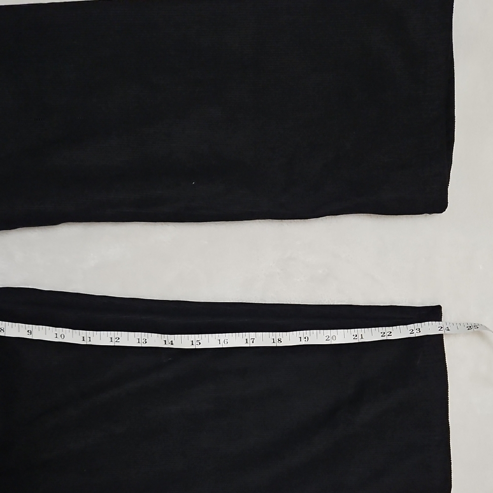 Black Ribbed Fleece-Lined Sweatpants - Picture 9 of 9